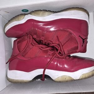 Red Air Jordan 11 Retro Style Sneakers